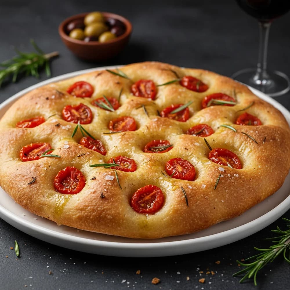 Aromatisches Rosmarin-Focaccia mit Meersalz