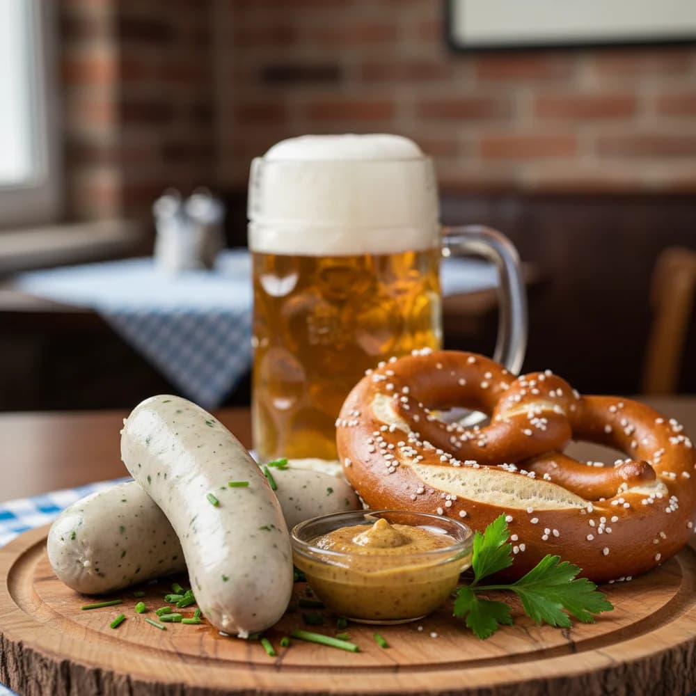 Bayerische Weißwurst-Gaumenfreude mit ofenfrischen Brezeln