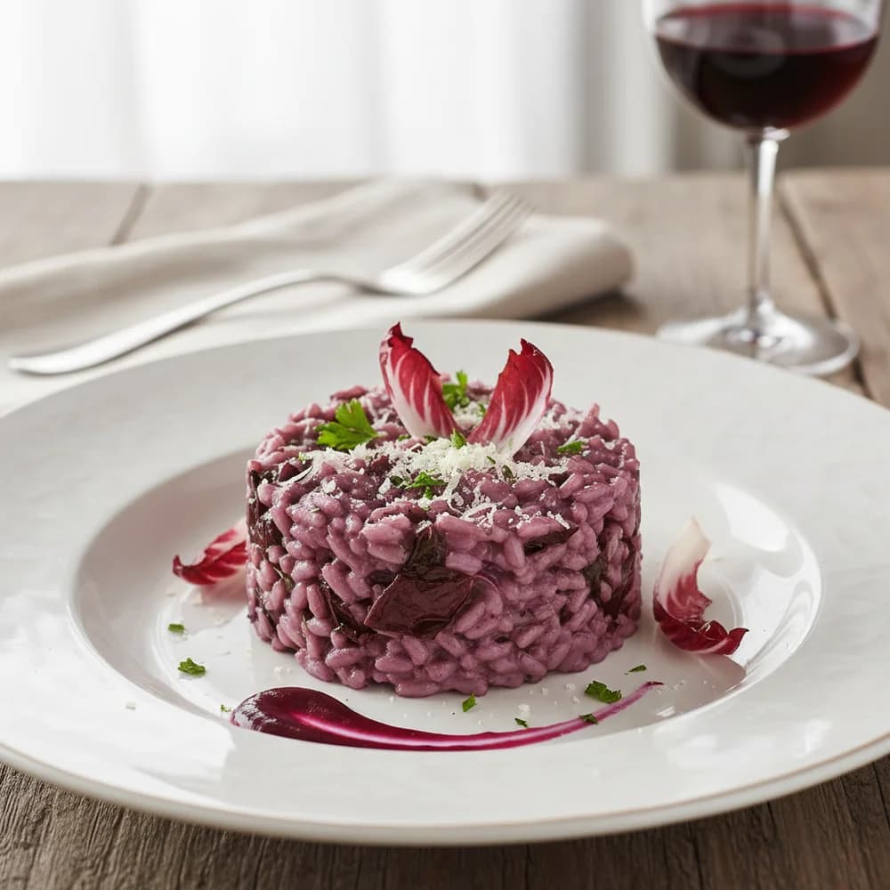 Cremiges Risotto al Radicchio mit Taleggio
