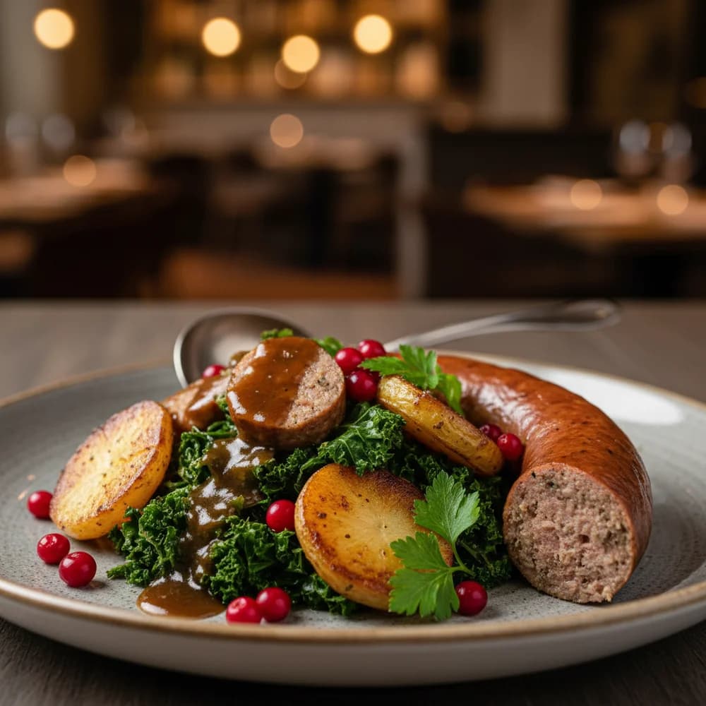 Deftiger Grünkohl mit Pinkel nach Großmutters Art