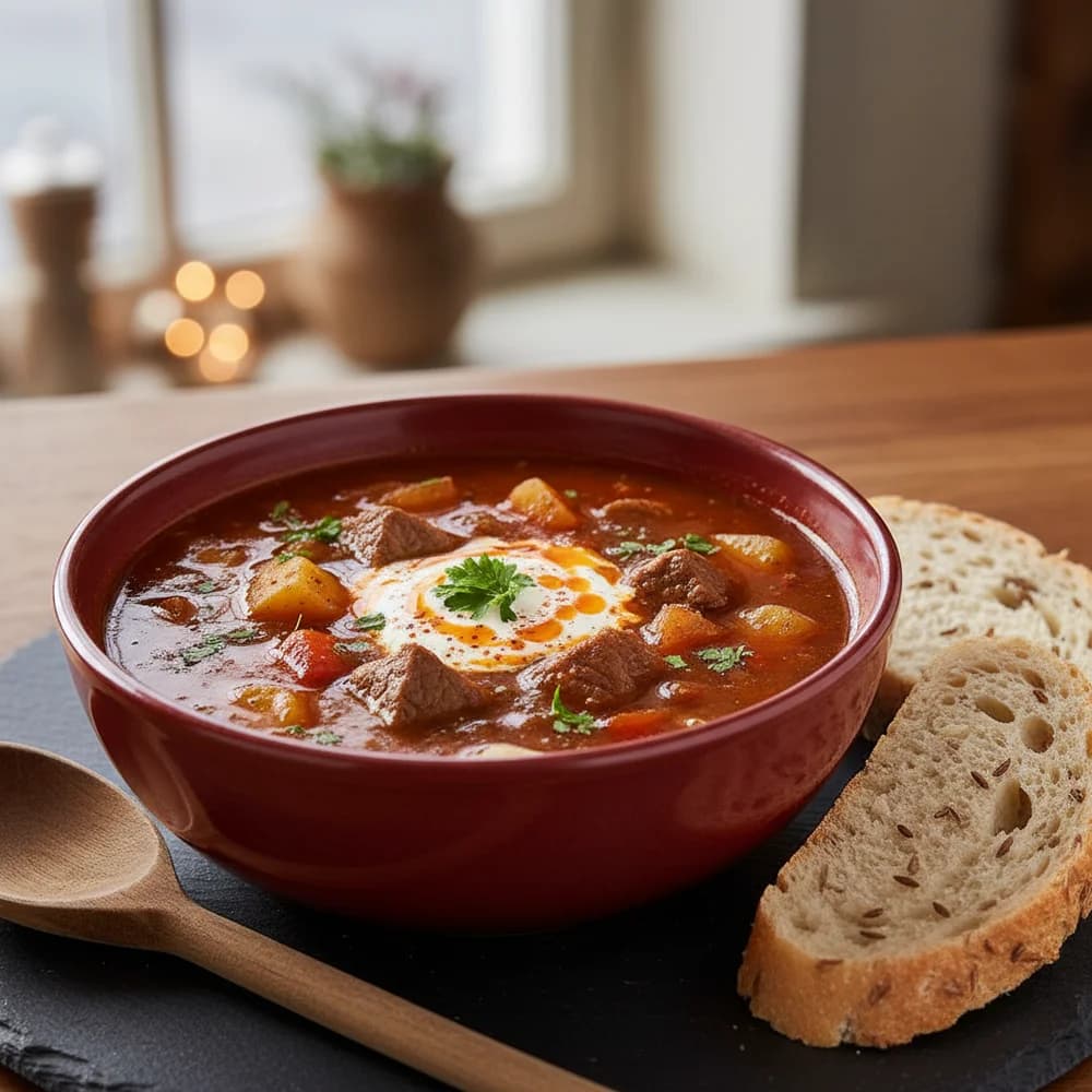 Herzhaftes Gulaschsuppe nach Oma's Art