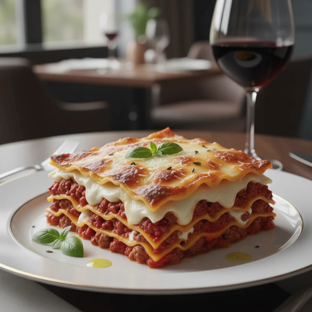 Klassische Lasagne Bolognese mit cremiger Béchamel
