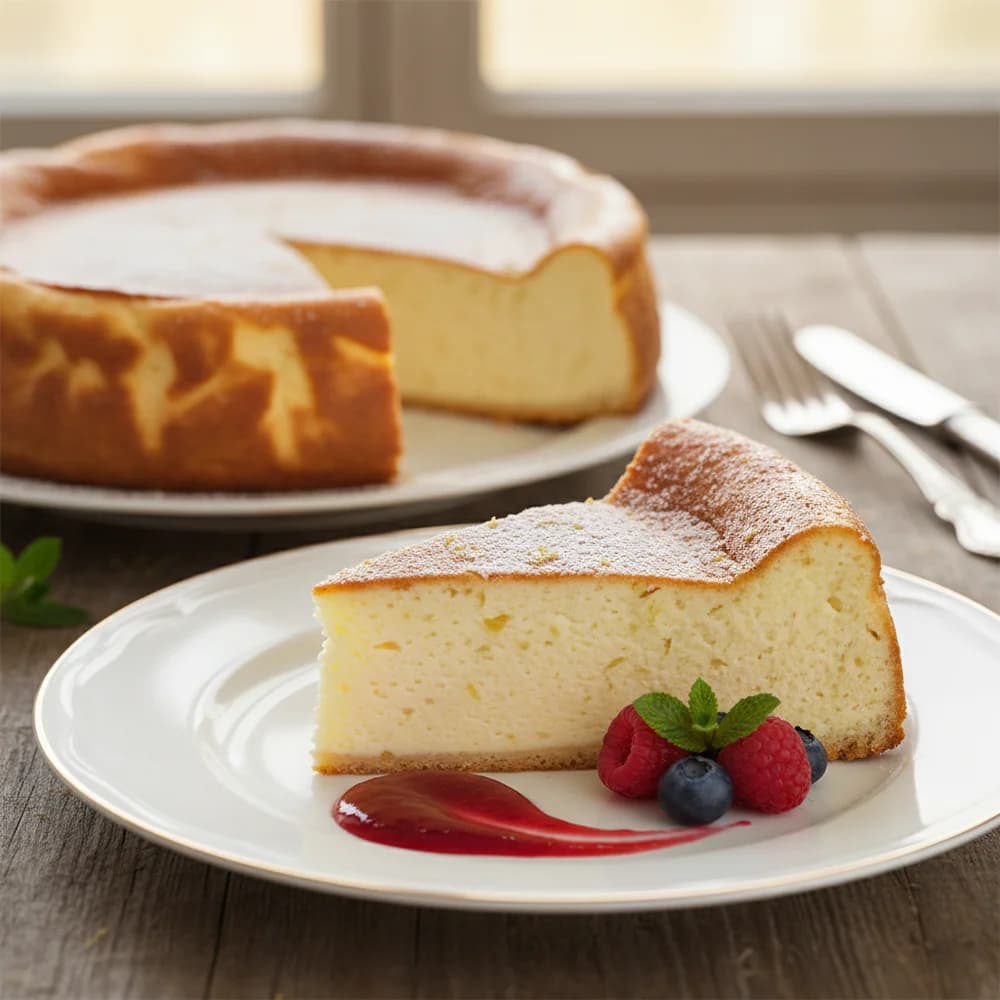 Klassischer cremiger Käsekuchen nach deutscher Art