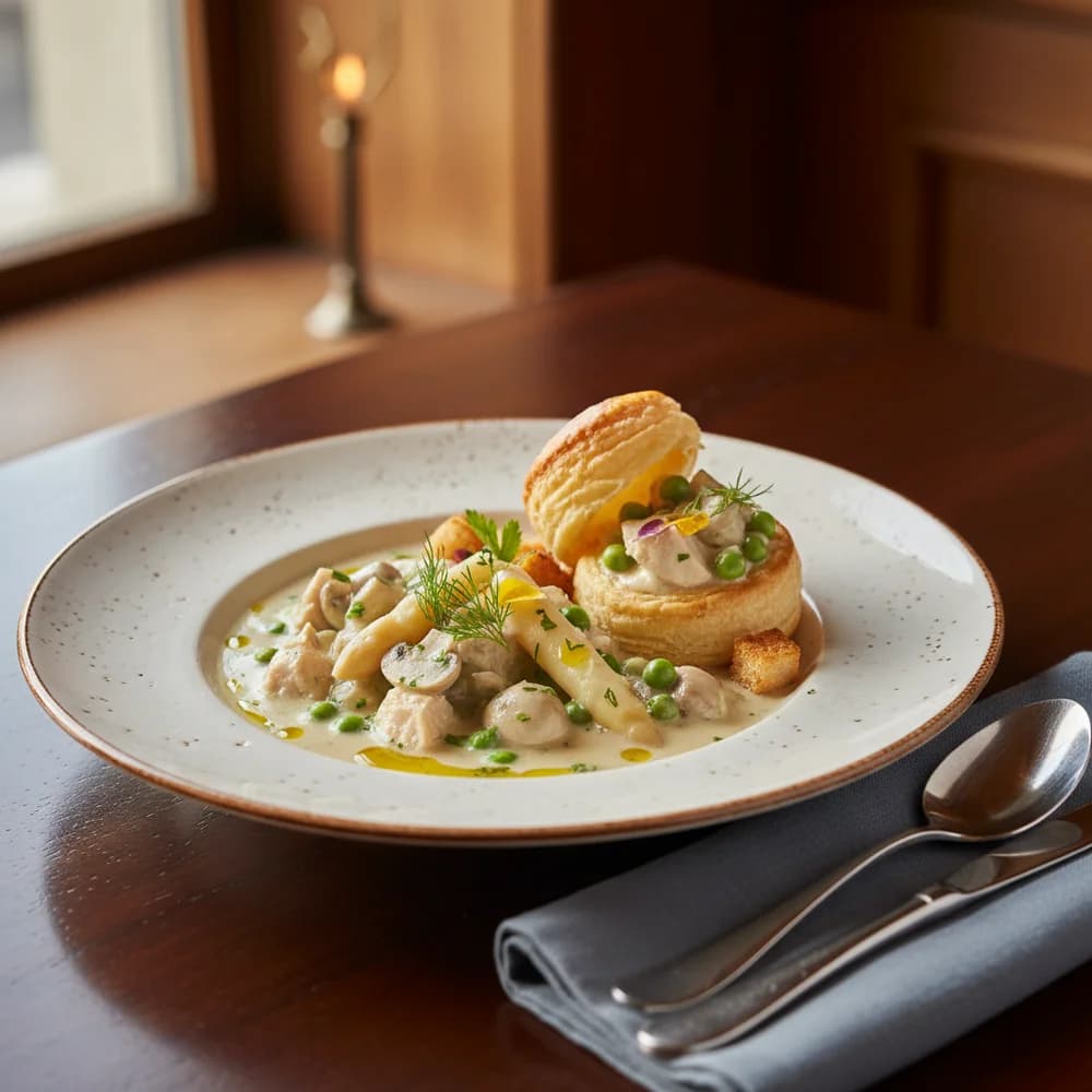 Klassisches Hühnerfrikassee nach Großmutters Art