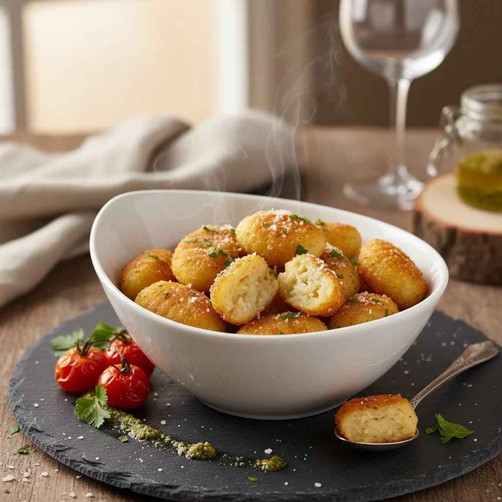 Knusprige Airfryer Gnocchi mit würziger Tomatensoße