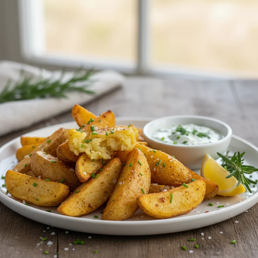Knusprige Airfryer-Kartoffelecken mit Rosmarin und Paprika