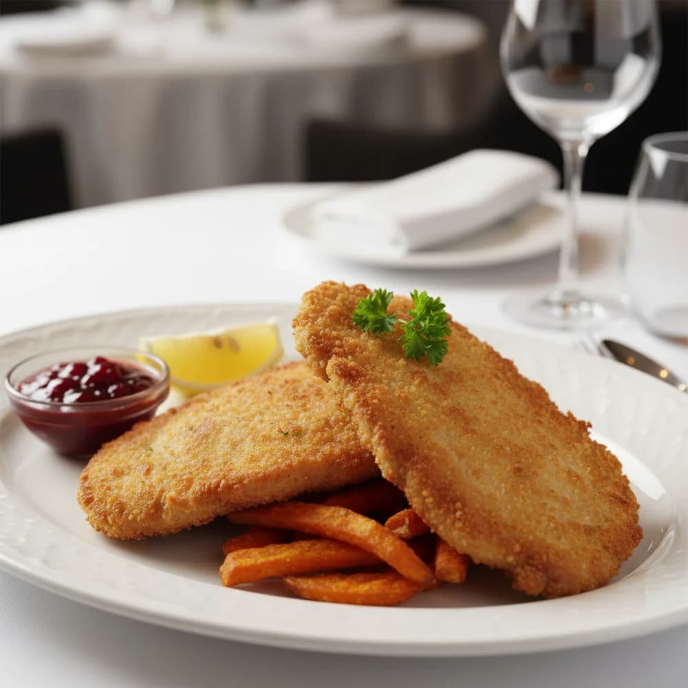 Knusprige "Airfryer-Schnitzel" Wiener Art