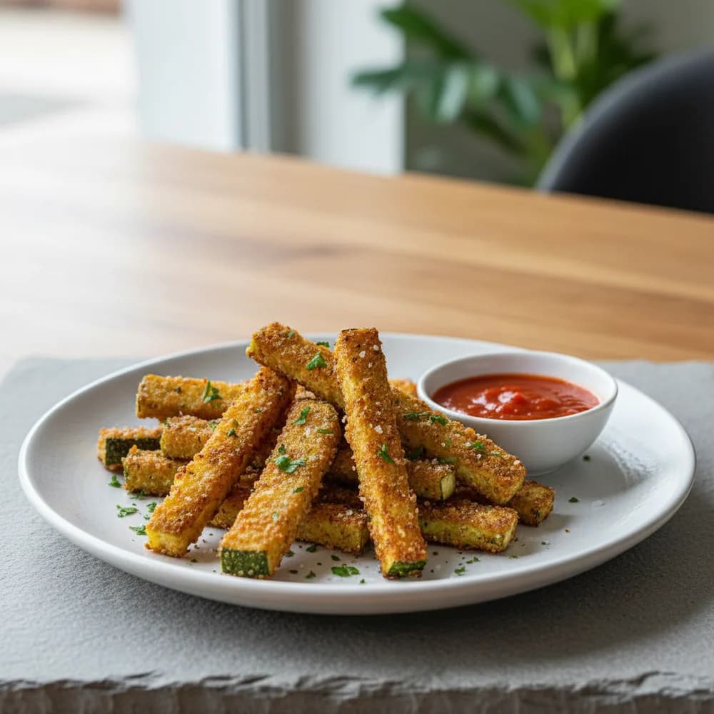 Knusprige Airfryer-Zucchini-Pommes mit Parmesan