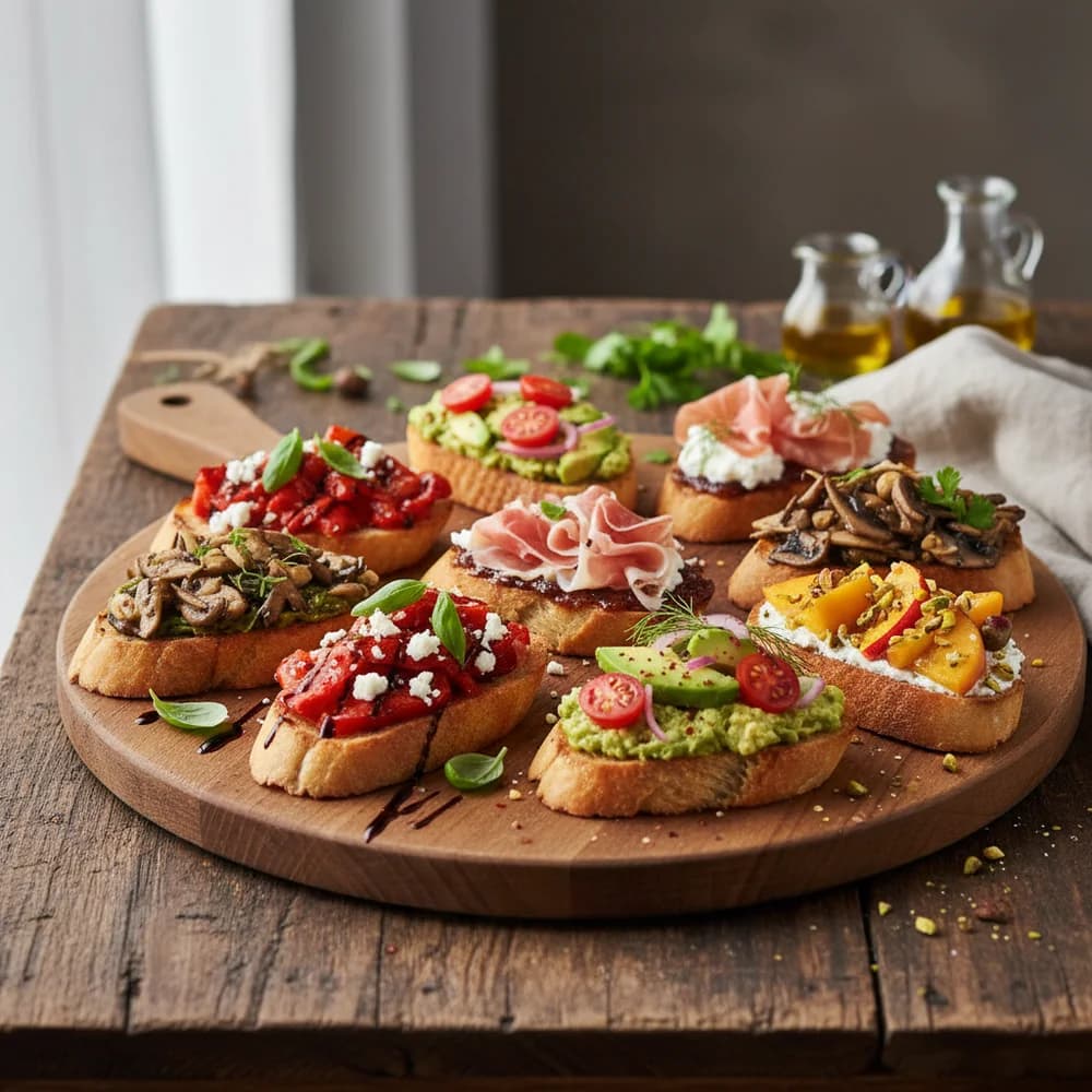 Knusprige Crostini mit Tomaten-Basilikum-Salsa
