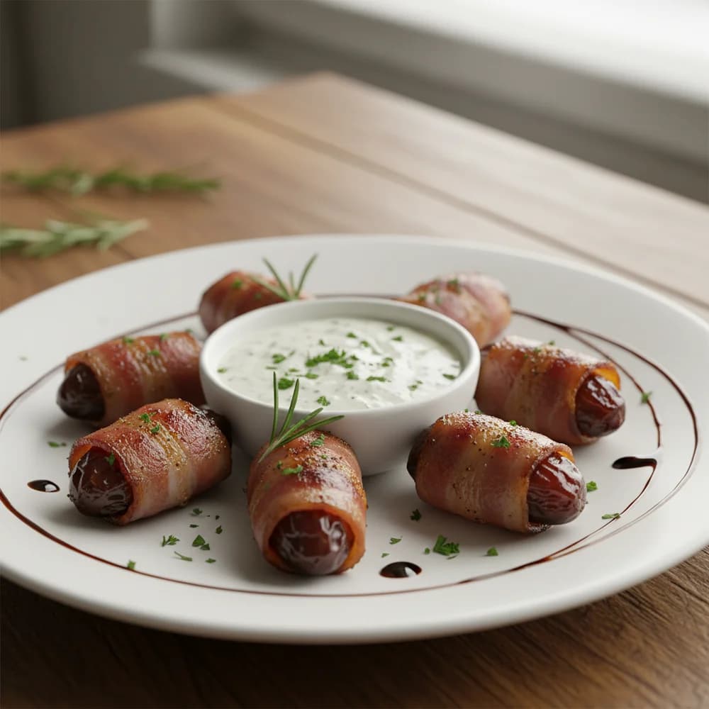 Knusprige Datteln im Speckmantel aus dem Airfryer