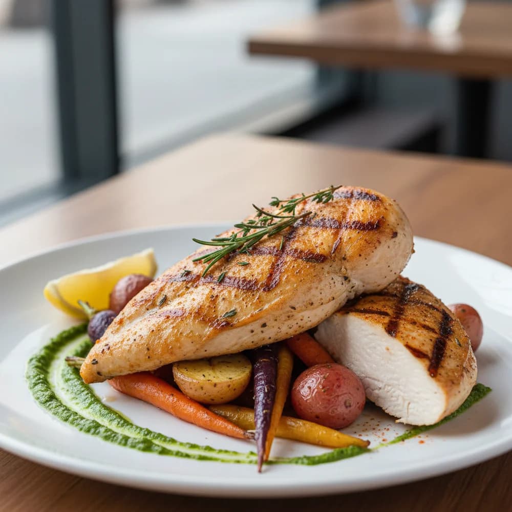 Knusprige Hähnchenbrust aus dem Airfryer mit Kräuter-Marinade