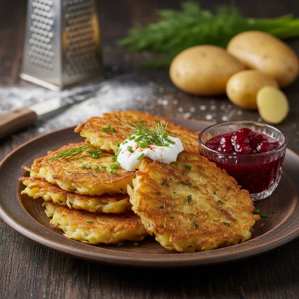 Knusprige Kartoffelpuffer nach bayerischer Art