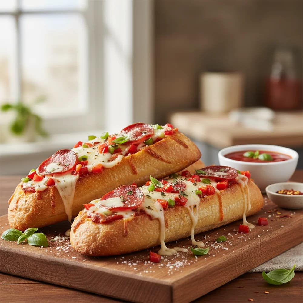 Knusprige Pizza Baguettes aus dem Airfryer