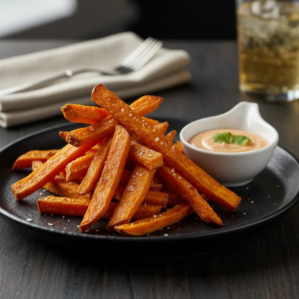 Knusprige Süßkartoffel-Pommes aus dem Airfryer