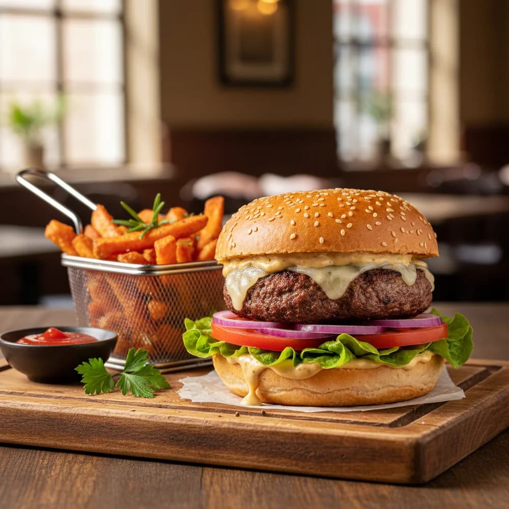 Knuspriger Airfryer Burger – Perfektion auf Knopfdruck