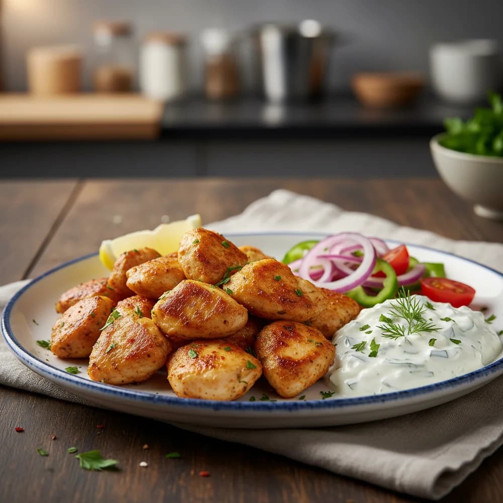 Knuspriges Hähnchen-Gyros aus dem Airfryer