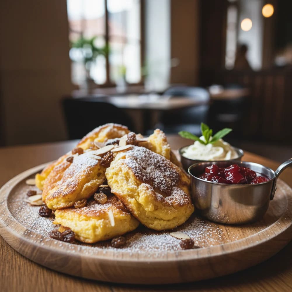 Luftig-leichter Airfryer Kaiserschmarrn mit Apfelmus