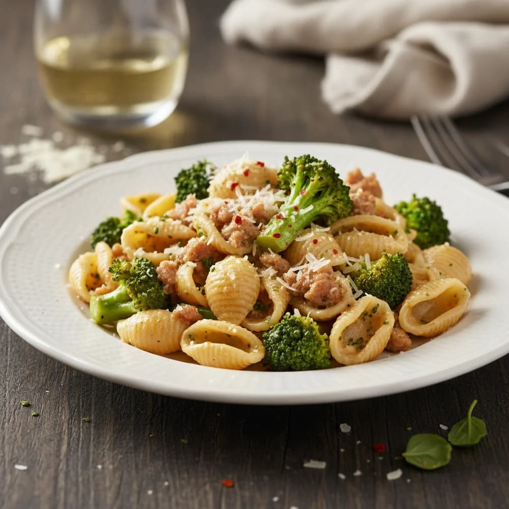 Orecchiette mit zartem Broccoli und Knoblauch-Chili-Öl
