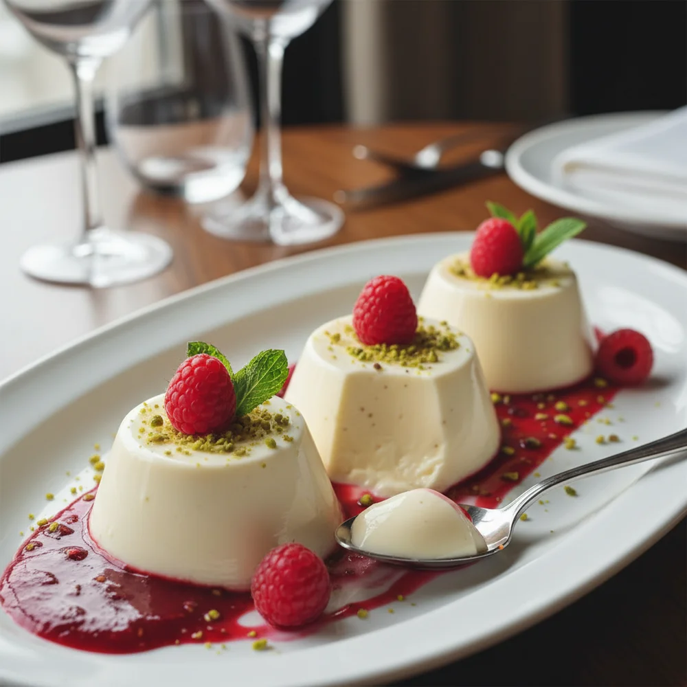 Samtige Panna Cotta mit fruchtiger Beerensoße
