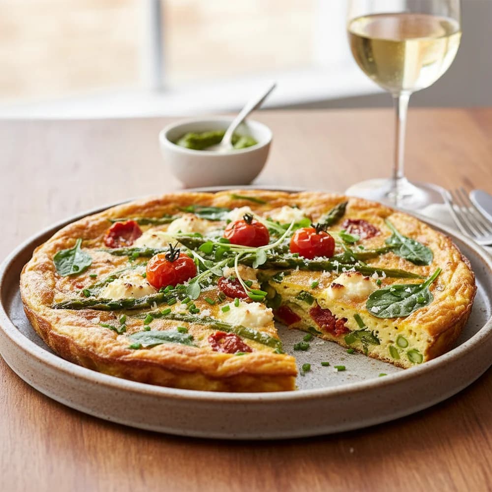 Sonnenverwöhnte mediterrane Frittata