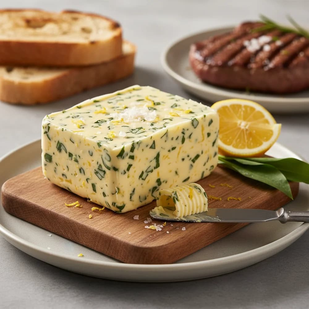 Aromatische Bärlauch-Zitronen-Butter mit Fleur de Sel