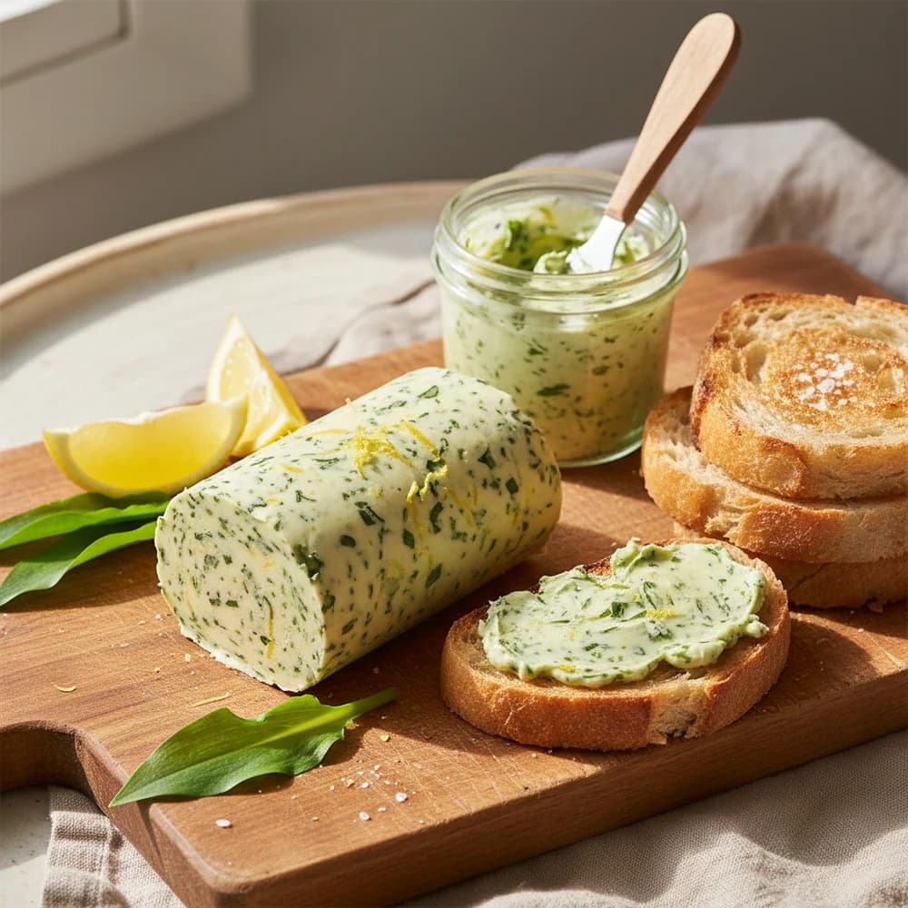 Aromatische Bärlauchbutter mit Zitronennote