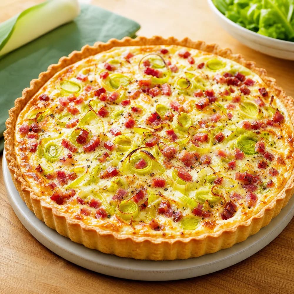 Fix & Fertig Flammkuchen-Tarte mit Lauch und Speck