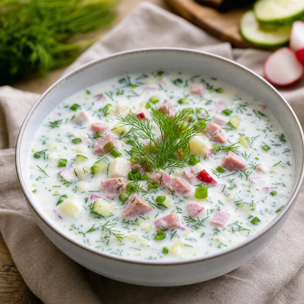 Frische Okroschka mit herzhafter Kefir-Note