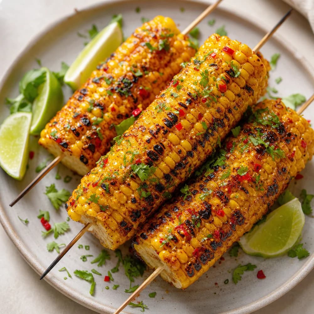 Gegrillte Chili-Limetten-Mais-Spieße: Der perfekte Sommer-Snack!