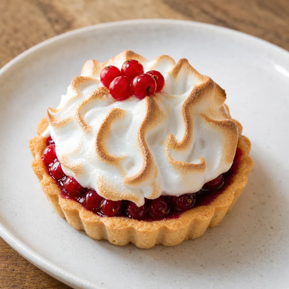 Johannisbeer-Mandel-Tartelettes mit Baiserhaube
