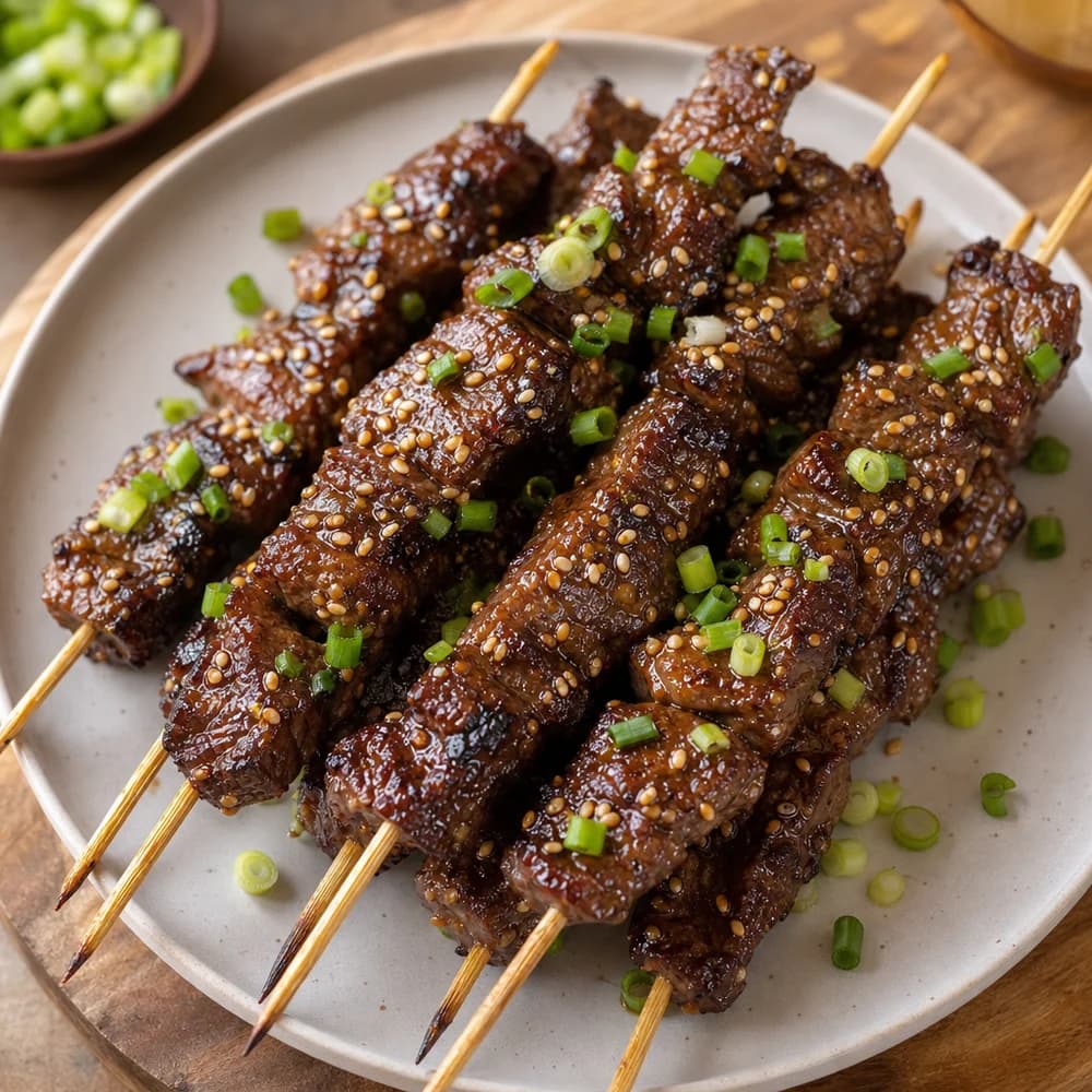 Korean BBQ Rindfleisch-Spieße: Eine Geschmacksreise für deinen Gaumen