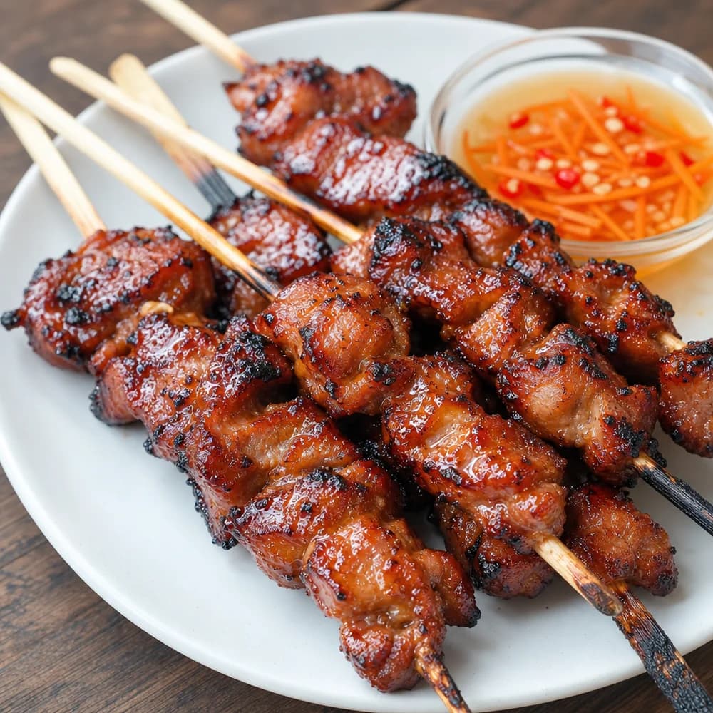 Saftige Filipino BBQ Spieße mit Schweinefleisch