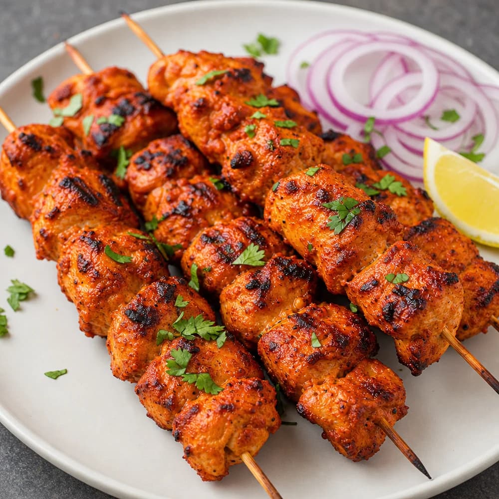Saftige Tandoori-Hähnchen-Spieße vom Grill
