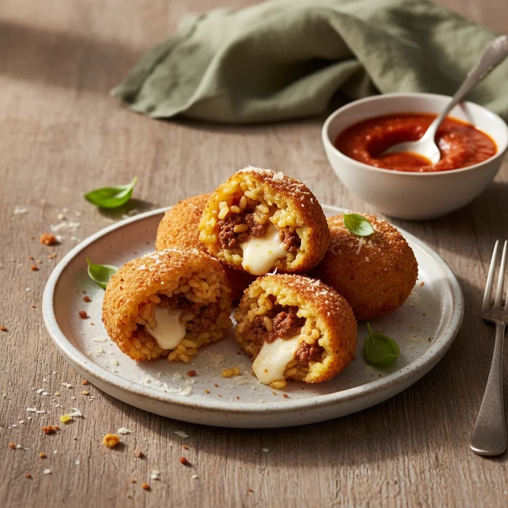 Sizilianische Arancini mit herzhafter Füllung