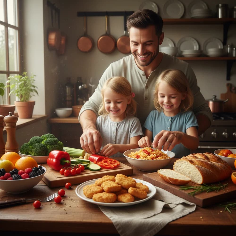 Kochen für Kinder - Eltern und Kinder bereiten gemeinsam kinderfreundliche Rezepte zu